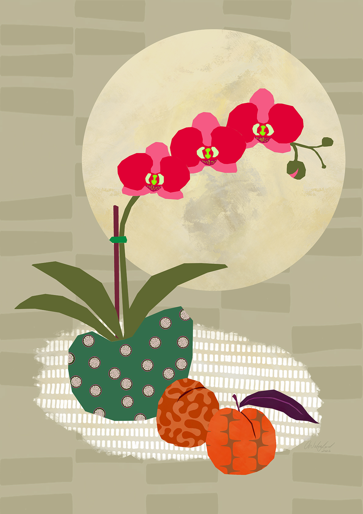 Curated Still I / Modern Still Life with Orchids A3