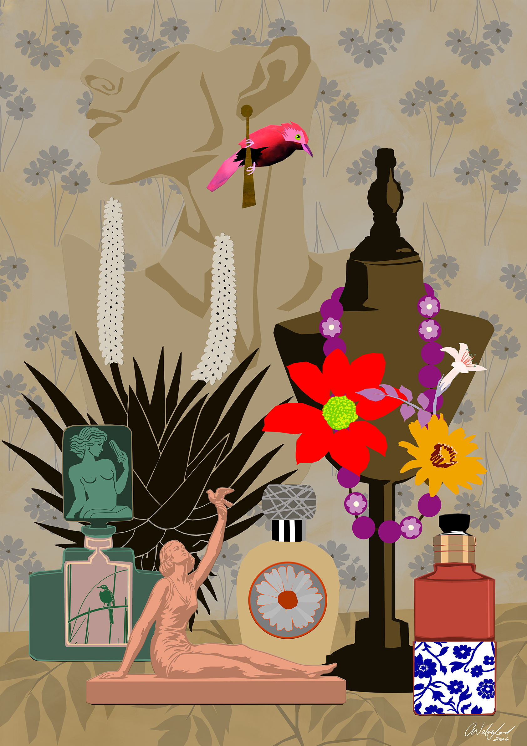 Jy Dra Die Lente Saam met Jou / Still Life Art Print