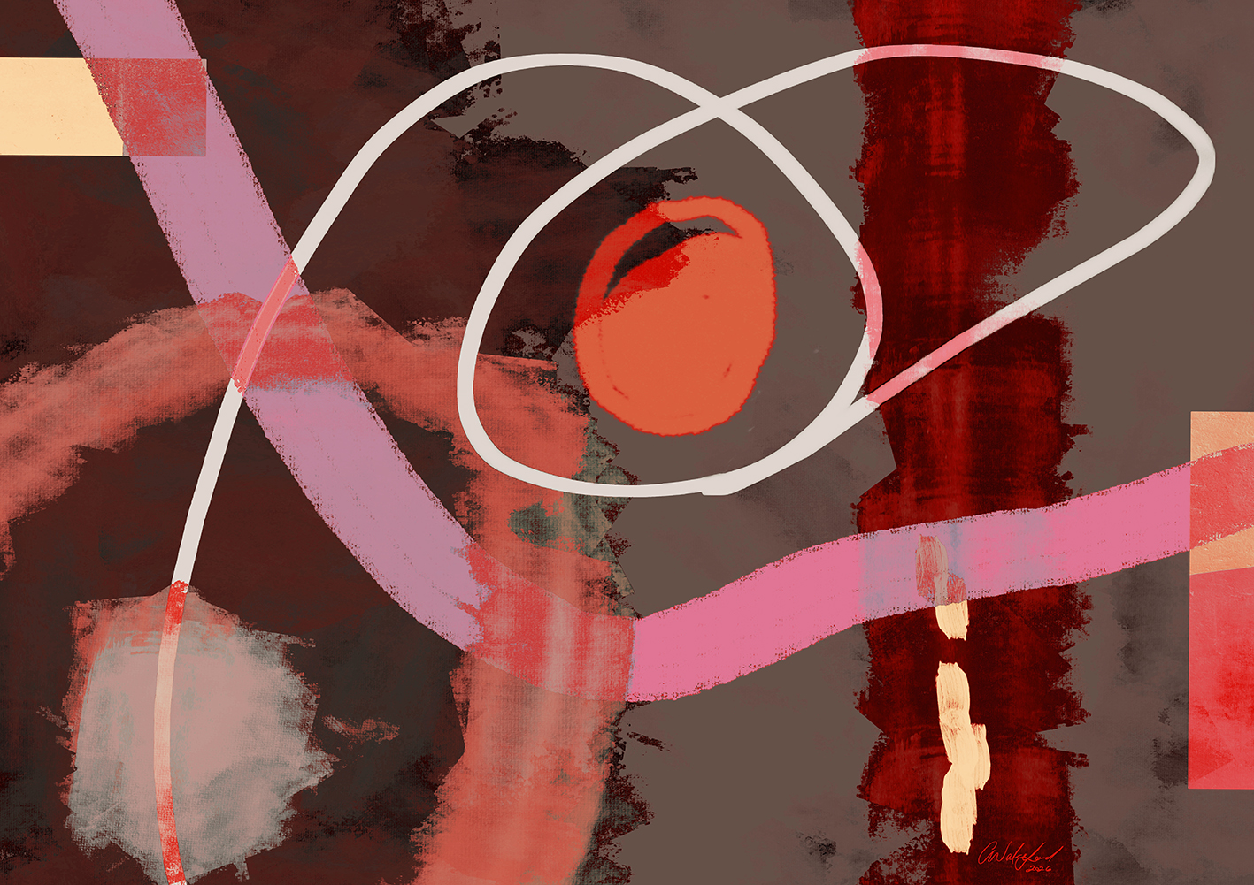 The Pleasure of Wandering | Garden Pathway Abstract Art Print A2