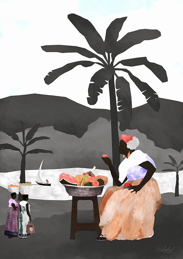 Agrarian Paradise / Tropical African Art Print A1