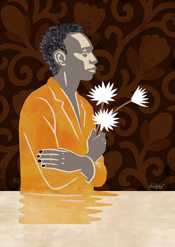 Giving Thanks V / Modern Afrocentric Portrait Wall Art A1