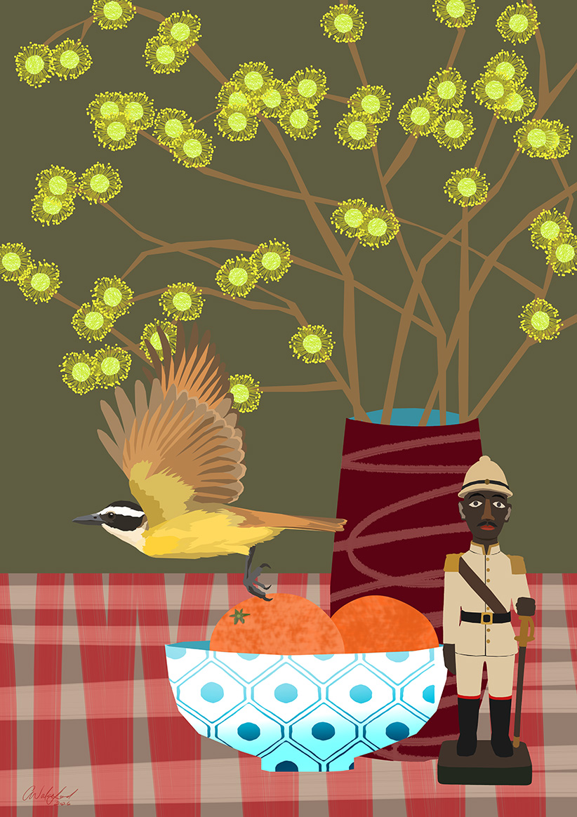 Breakfast on Safari / Contemporary African Still Life Original 42 X 59,4 cm