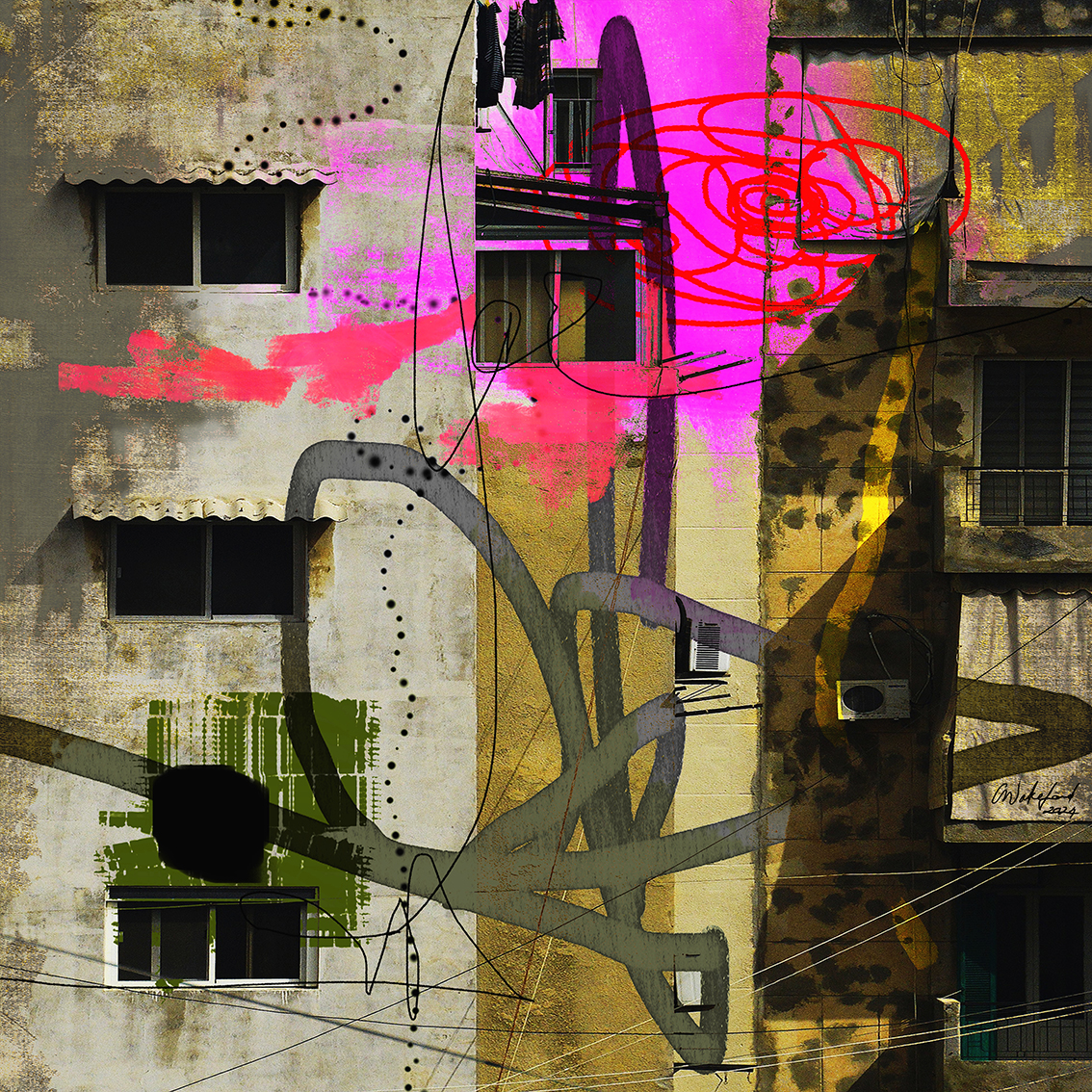 You Call It Madness, I Call It… / Urban Abstract Wall Art Print 110 x 110 cm