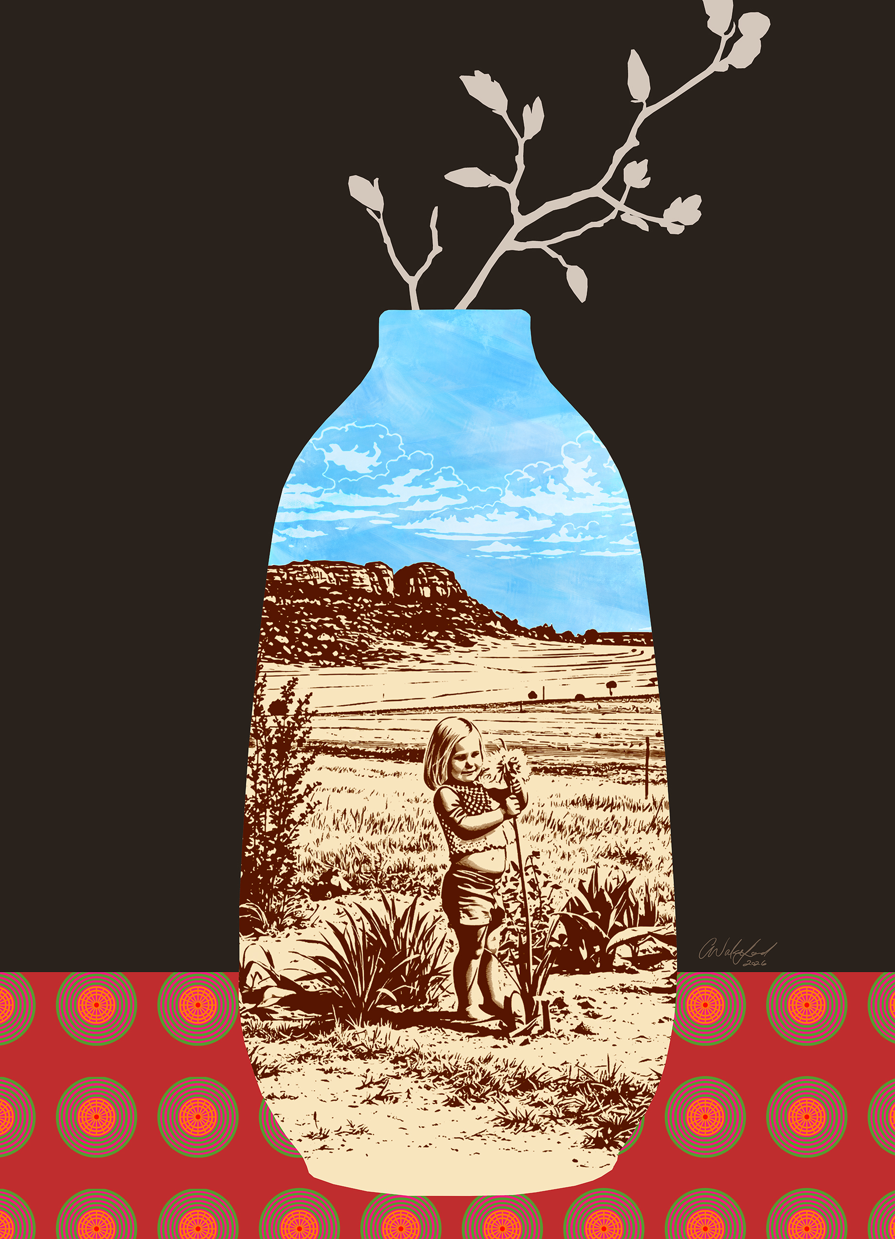Days with Incredibly Blue Skies | Still life with Nature Vase Art Print A2