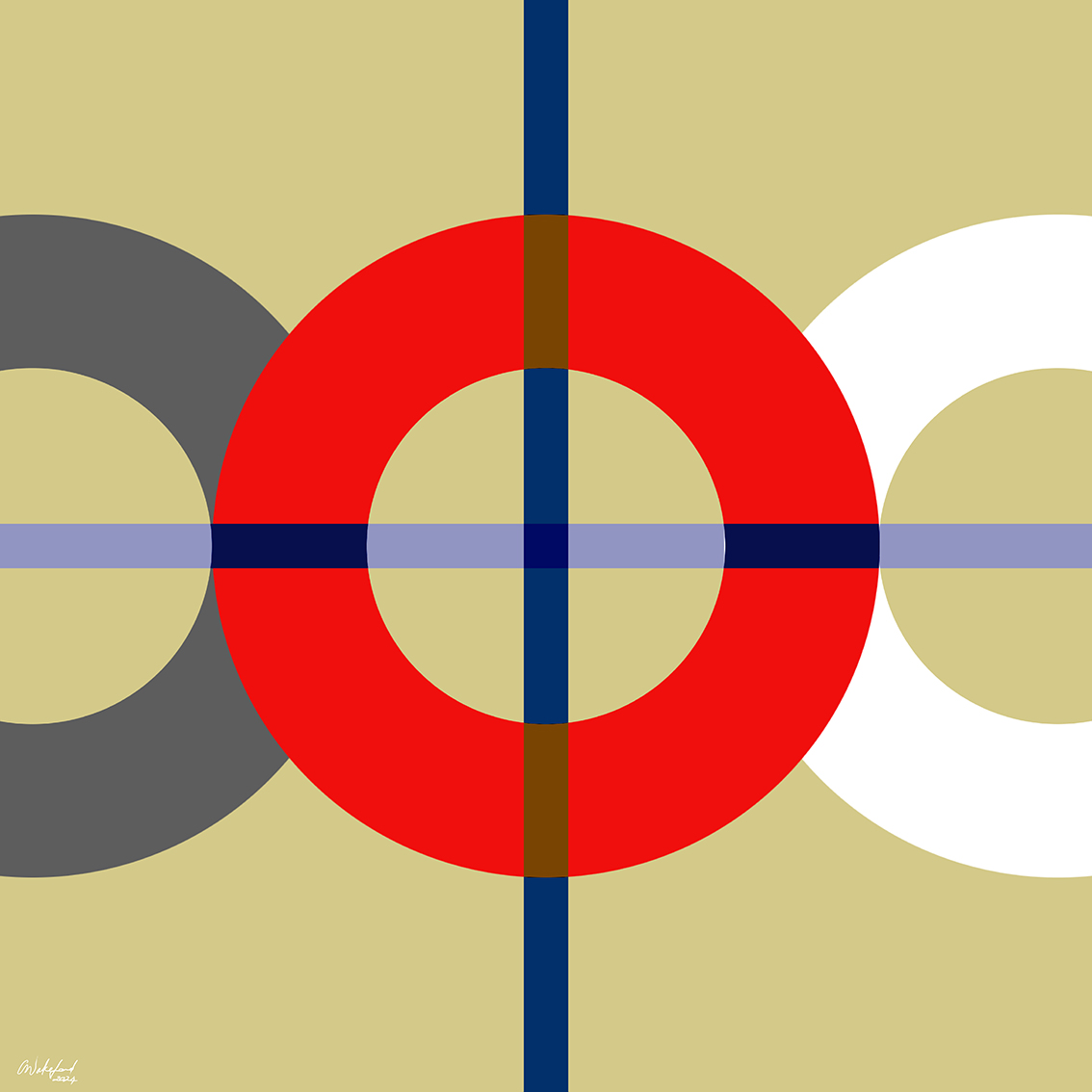 Interconnected IX / Modern Geometric Abstract Wall Art